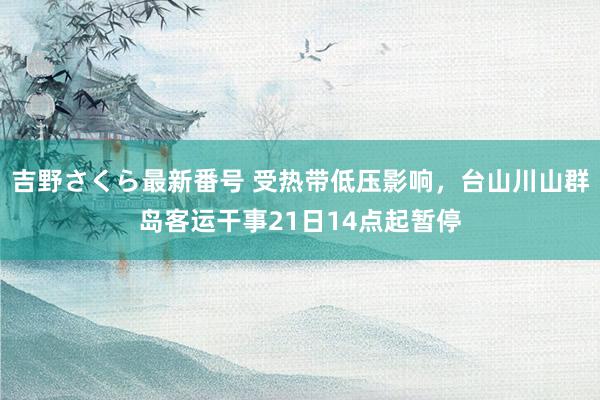 吉野さくら最新番号 受热带低压影响，台山川山群岛客运干事21日14点起暂停