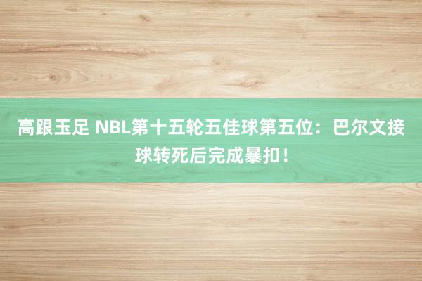 高跟玉足 NBL第十五轮五佳球第五位：巴尔文接球转死后完成暴扣！