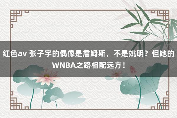 红色av 张子宇的偶像是詹姆斯，不是姚明？但她的WNBA之路相配远方！