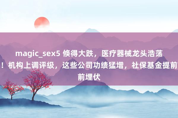 magic_sex5 倏得大跌，医疗器械龙头浩荡清醒！机构上调评级，这些公司功绩猛增，社保基金提前埋伏