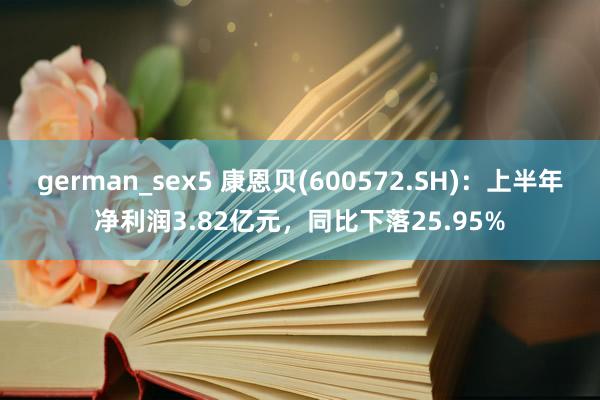 german_sex5 康恩贝(600572.SH)：上半年净利润3.82亿元，同比下落25.95%