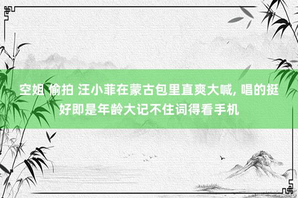 空姐 偷拍 汪小菲在蒙古包里直爽大喊, 唱的挺好即是年龄大记不住词得看手机